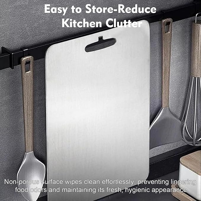 Titanium Cutting Board - 2 pack Titanium Cutting Boards for Kitchen,Double Sided Titanium Cutting Mat,Non Stick Chopping Board Easy to Clean（7.67 * 11.81in）