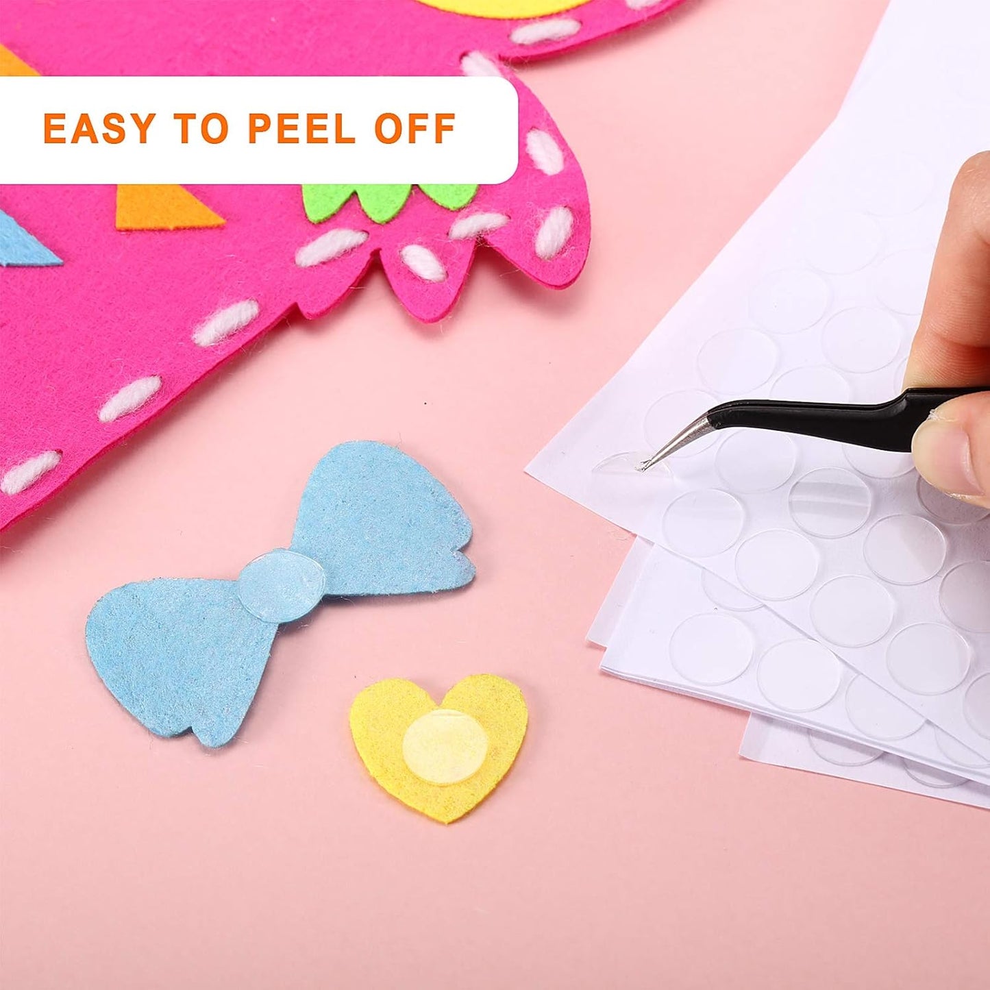 Zonon 3000 Pcs Double Sided Adhesive Dots Clear Glue Point Tape Stickers Balloon Glue Round Mini No Traces Adhesive Sticker Dot Sticker for Classroom Decor Craft DIY Office (0.39 Inch/ 10 mm)