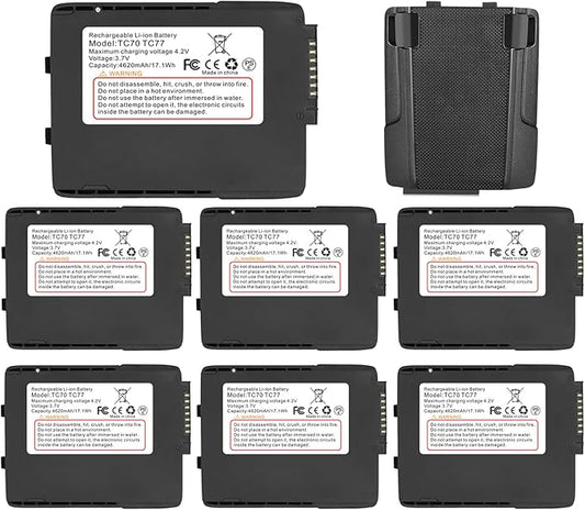 8 Pack TC77 Battery Replacement for Zebra Barcode Scanner BT-000318,Compatible with Zebra Symbol Motorola TC70, TC72, TC75, TC77, TC700h, TC700k, TC720l, TC75x, TC75EK, TC75AH, TC75GK, TC77HL