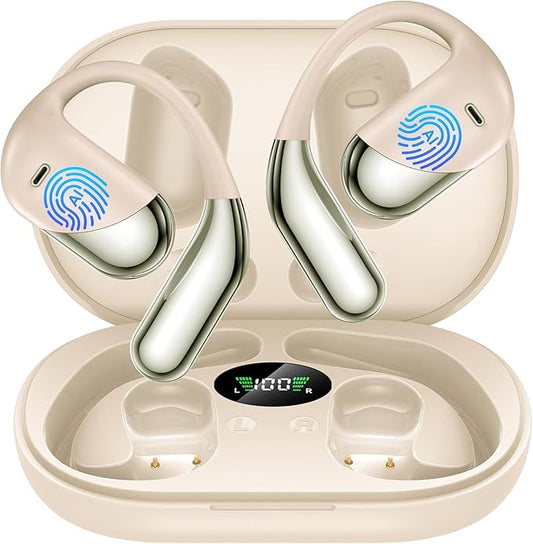 Open Ear Bone Conduction Headphones，AI Translation Earbuds Real Time, 3-in-1 Translator Earbuds 144 Languages & Accents, Audifonos Traductores Inglés Español,Touch Control Operate Fit Cycling Running
