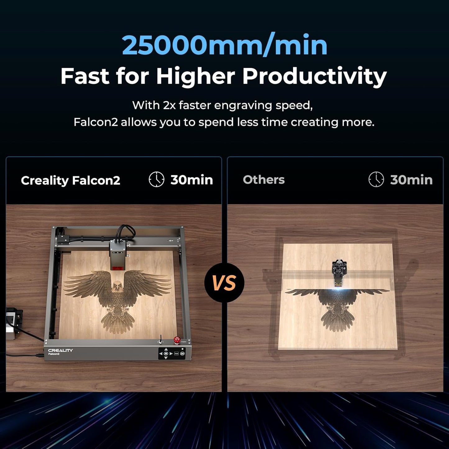Creality 22W Laser Engraver 4-in-1 Rotary Roller Kit for Glass Tumbler Ring, 120W Power Laser Cutter and Engraver Machine, CNC Laser Engraving Machine Laser Engraver for Wood and Metal etc, 17" x 16"