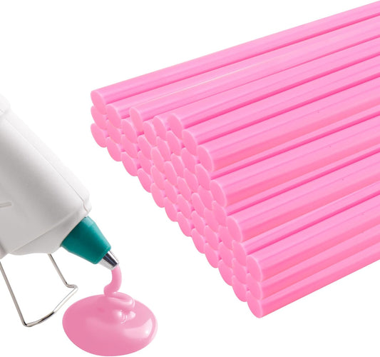 MATUFF Pink hot Glue Sticks Full Size 0.43â Dia x 8â Long, 52 pcs Hot melt Adhesive Glue Sticks, All-Purpose Colored Glue Gun Sticks for Christmas Decoration Crafts Arts School Home Repair Bonding