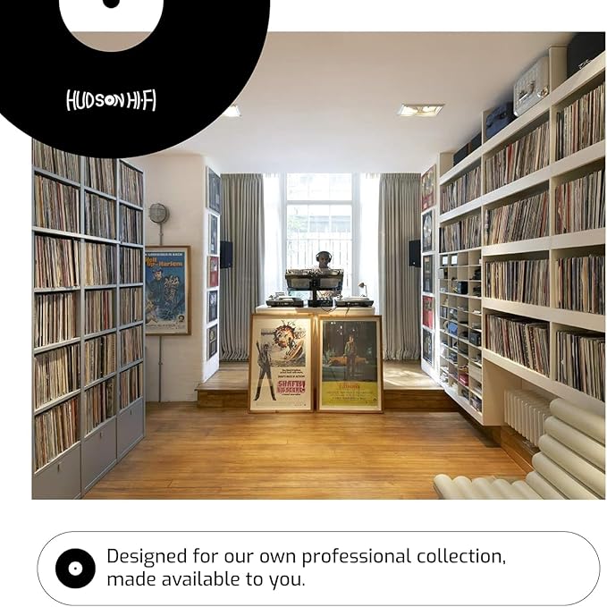 New - Hudson Hi-Fi Vinyl Record Outer Sleeve Covers - 50 Pack - Premium Crystal Clear Sleeves - Protect Your LP Albums from Scratches, Dirt & Dust - 3 Layers of 30µm Thick No-Acid Exterior Disc Cover