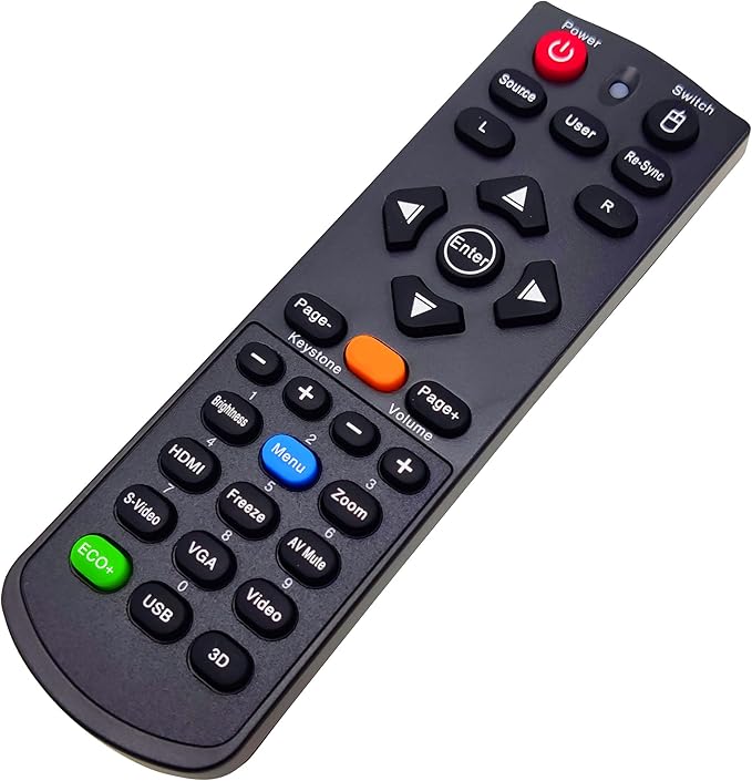 BR-5047L Projector Remote Control for Optoma DH1011, EH300, HD131X, HD131Xe, HD131Xw, HD25, HD2500, HD25e, HD25-LV, HD25-LV-WHD, HD30, HD30B