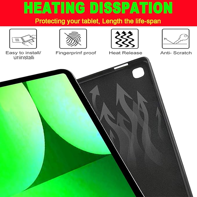 Keyboard Case for Samsung Galaxy Tab 10 FE Plus 13.1inch, S10 FE+ Smart Keyboard Case Magentic Keyboard Cover with S-Pen Holder, Black