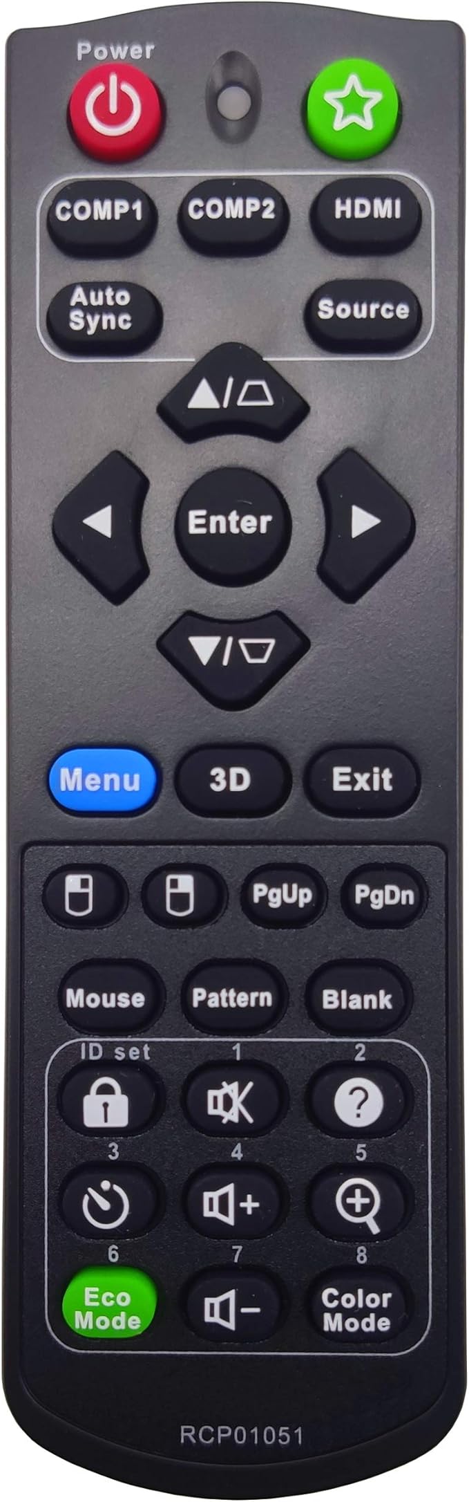 A-00009810 Projector Remote Control for ViewSonic PJD7828HDL, PJD7831HDL, PJD7836HDL, PRO7827HD