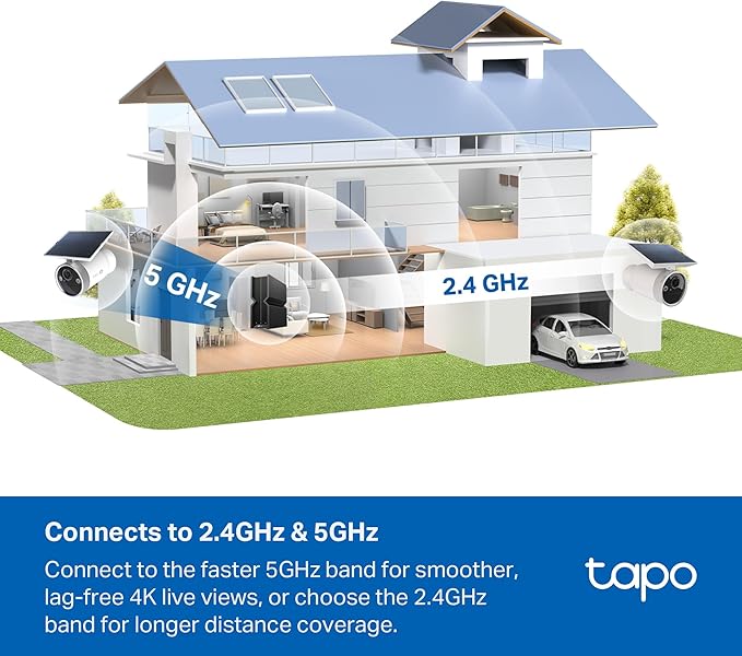 Tapo 4K Outdoor Battery Camera Wireless, Security Camera with Integrated Solar Panel, Person/Vehicle/Pet Detection, Works w/Alexa & Google Assistant, Color Night Vision, SD/Cloud Storage, C465