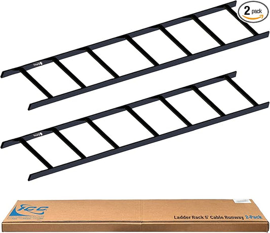 ICC Cable Runway Rack 5' Straight Section, 16-Gauge Steel, Made in USA, 2-Pack