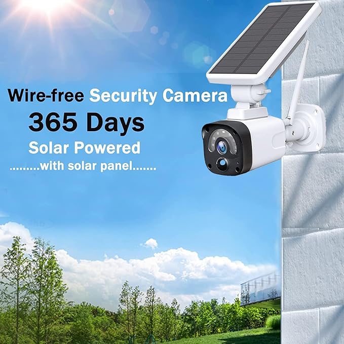 Solar Security Cameras Wireless Outdoor,Home Security Camera System with Motion detection,2.4G WiFi Outdoor Camera Wireless,Solar-Powered 4MP 4 Cam-Kit,2K Night Vision,2-Way Audio,No Subscription,IP66