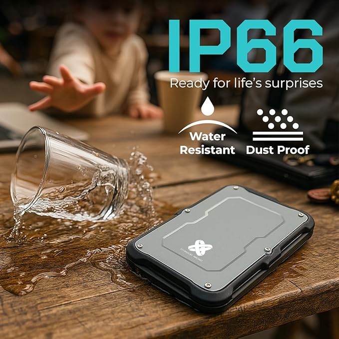 Titanium Micro 2TB External SSD, Titanium One Portable SSD - Up to 550MB/s, USB 3.2 Gen 2 USB-C USBA, Rugged IP66 Water Resistance, Drop Proof, External Solid State Drive Storage for PC Mac Smartphone