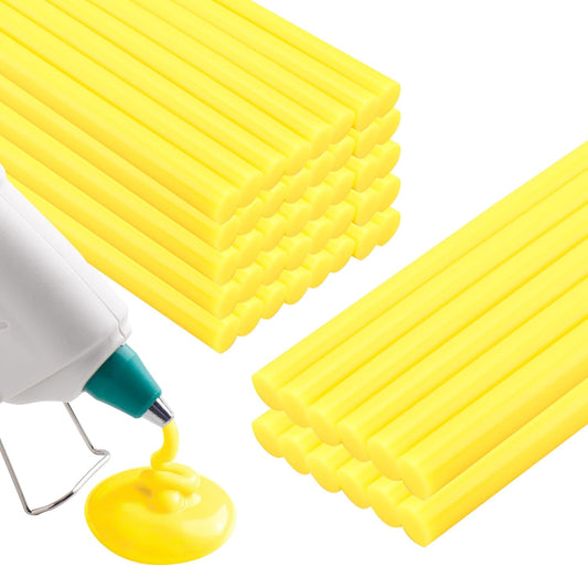 MATUFF Yellow hot Glue Sticks Full Size 0.43â Dia x 8â Long, 52 pcs Hot melt Adhesive Glue Sticks, All-Purpose Colored Glue Gun Sticks for Christmas Decoration Crafts Arts School Home Repair Bonding
