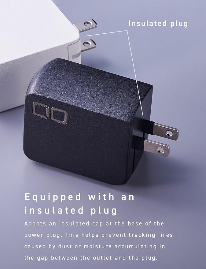 CIO 65W GaN Charger Block, Compact 4-Port Adapter with 3 USB-C Ports & 1 USB-A, Max 67W USBC Fast-Charging Multi-Device Wall Charger Block for Laptop/Phone/Tablet, NovaPort Quad II 67W3C1A (White)