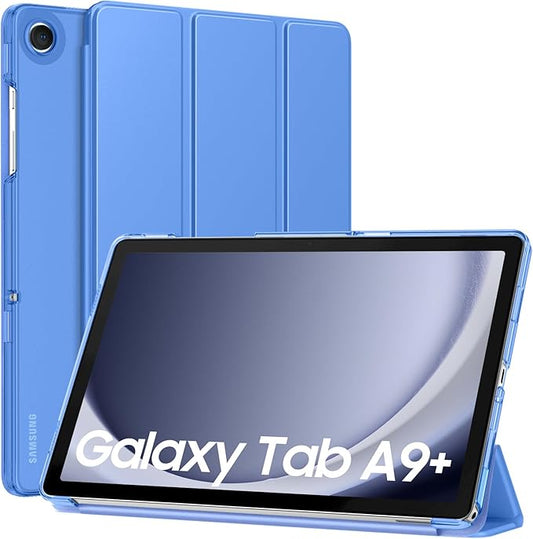 MoKo Case for Galaxy Tab A9+/A9 Plus 11 inch 2023, Slim Stand Protective Smart Cover with Hard PC Translucent Back Shell for Tab A9 Plus Tablet (SM-X210/X216/X218), Auto Wake/Sleep, Periwinkle