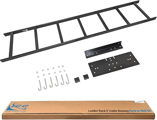 ICC Cable Runway Rack 5' Rack-to-Wall Mount Kit, 16-Gauge Steel, Made in USA