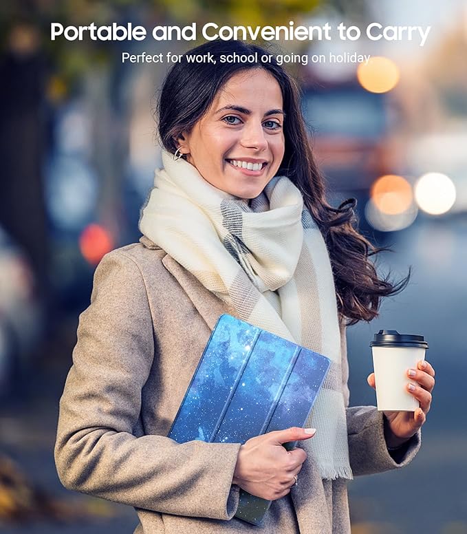 TiMOVO Case for Samsung Galaxy Tab A9+/A9 Plus 11" 2023, Slim Soft TPU Translucent Frosted Back Protective Cover for Galaxy Tab A9+ Tablet SM-X210/X216/X218, Auto Wake/Sleep, Blue Starry Sky