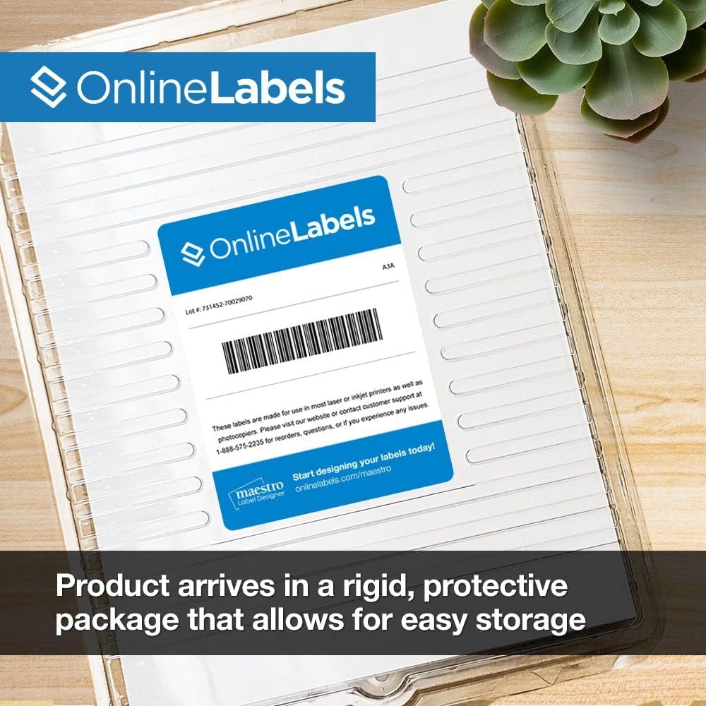 3 x 2 Rectangle Labels - Permanent, White Matte - Wax Melt, Soap, Address Labels - Pack of 2,500 Labels, 250 Sheets - Inkjet/Laser Printers - Online Labels