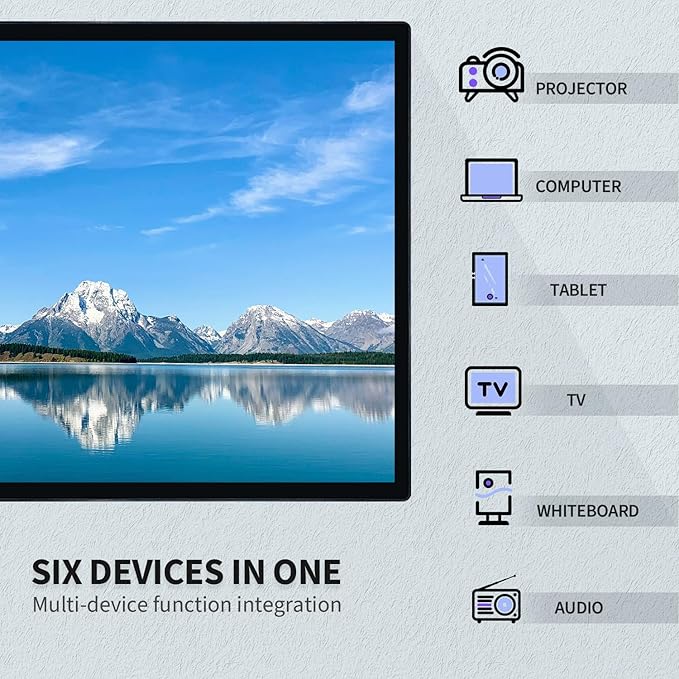 75" Touchscreen Monitor Smart Board, 4K Interactive Presentation Electronic Whiteboard with Android 13, Digital Signage Display for Office, Classroom,RAM 4GB+ ROM 32GB