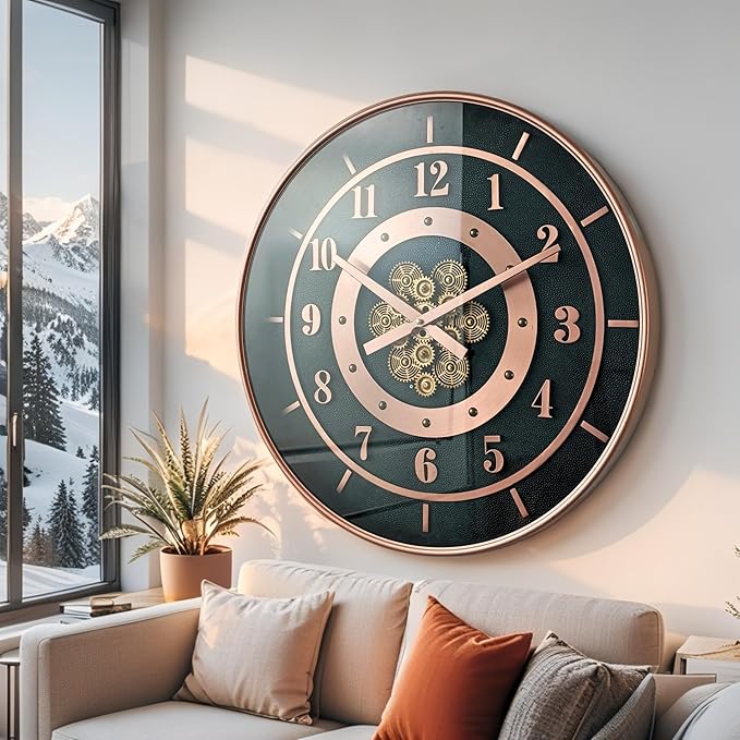 THE GEARS CLOCK 24'' Inch Real Moving Gear Wall Clock Sweden Line Gothenburg (24 inches (59 cm))