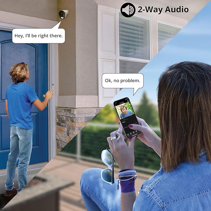 Night Owl 10 Channel Bluetooth Video Home Security Camera System with (6) Plug-in Wi-Fi 4K HD Indoor/Outdoor Spotlight Cameras with 2-Way Audio and 1TB Hard Drive (Expandable up to 10 Cameras)