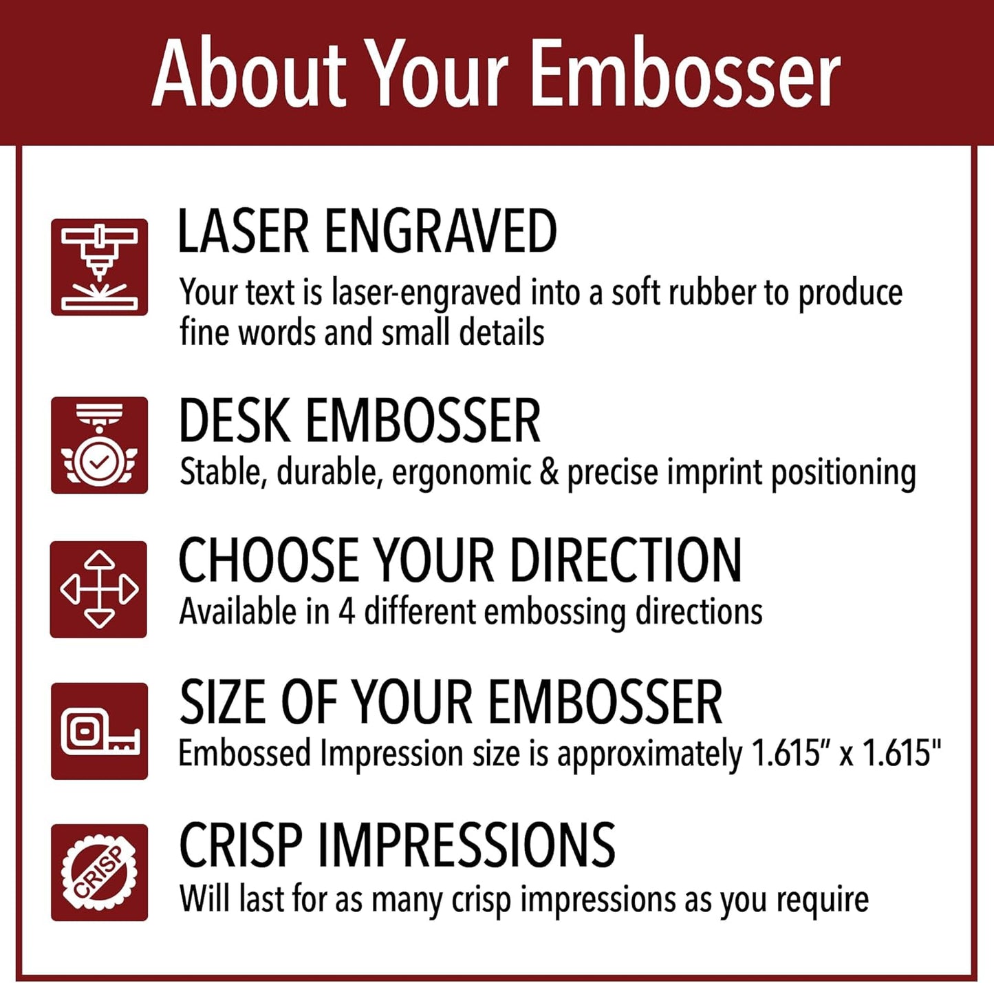 Maryland Round Notary Embosser | Official State Embosser | Official Seals | Meets State Specifications (Maryland, Round Embosser)