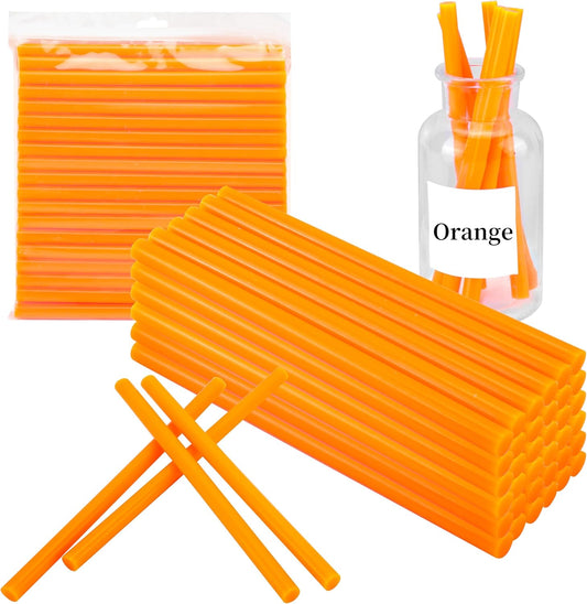 MATUFF 52 Pcs Orange hot Glue Sticks Full Size 0.43â Dia x 8â Long, Colored Hot melt Glue Sticks, All-Purpose Glue Sticks for Halloween Pumpkins Crafts Make, DIY Art Craft Repair Bonding