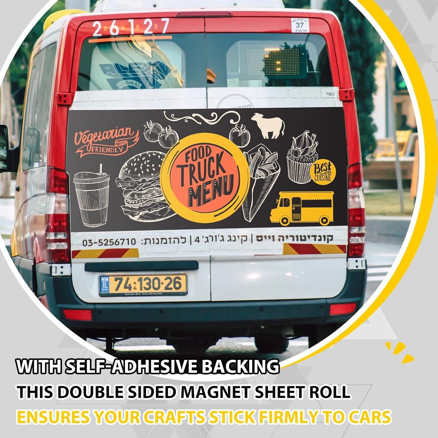 16 Inch x 5 ft x 30mil Extra Large Adhesive Magnetic Sheet Roll Not Printable Adhesive Backing Cut and Customize Flexible Sheets Blank White Surface Magnetic Sign for Craft Photo Craft