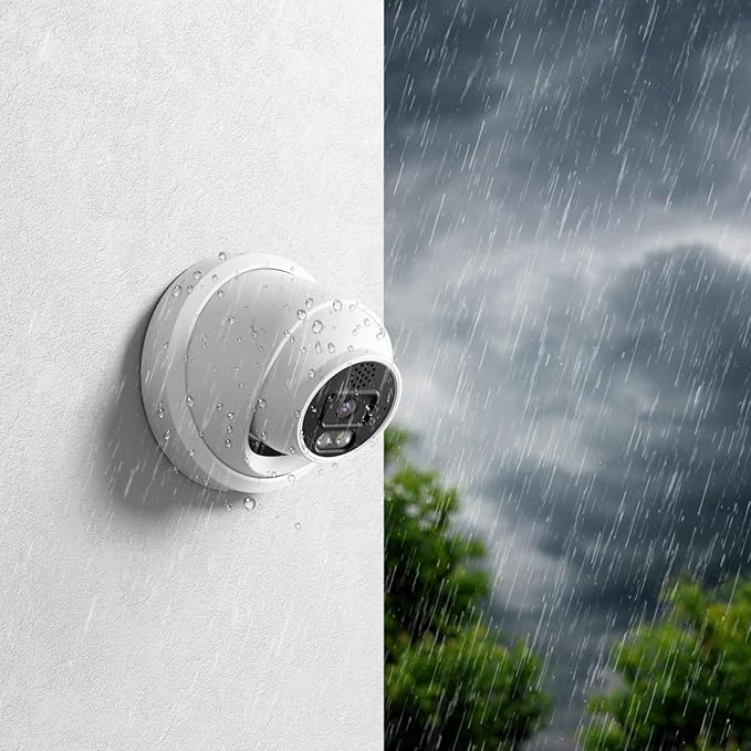 5MP Turret PoE IP Camera, Smart Dual Light Security Camera, Color Night Vision for Home Surveillance, Built-in Two-Way Audio, 2.8mm Lens Wide Angle 110°, Human/Vehicle Detection, IND5GD97K