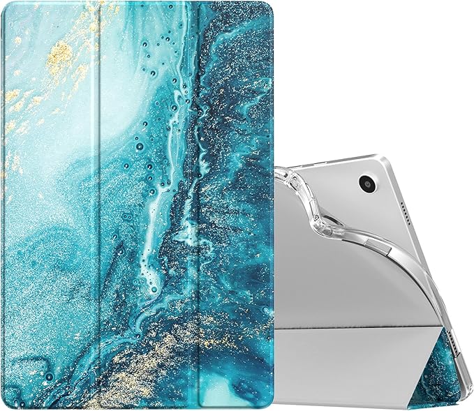 TiMOVO Case for Samsung Galaxy Tab A9+/A9 Plus 11" 2023, Slim Soft TPU Translucent Frosted Back Protective Cover for Galaxy Tab A9+ Tablet SM-X210/X216/X218, Auto Wake/Sleep, Gilding