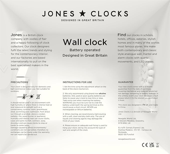 JONES CLOCKS® Fuze Wall Clock | Small Round Clock | Matcha Green | Playful Modern Design with Soft sculptural Presence | Ideal for Kitchens Living Rooms Kid's bedrooms