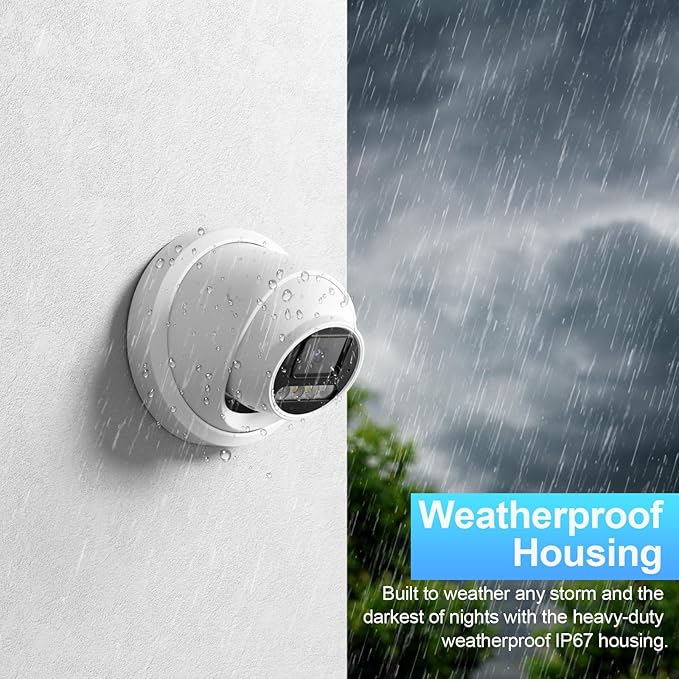 8MP AI PoE Camera, Outdoor Security IP Dome Camera, Smart Sound Alarm, Light Color Night Vision, AI Human/Vehicle Detection, Two Way Audio, 2.8mm Lens Wide Angle 110°, IND8BD97D