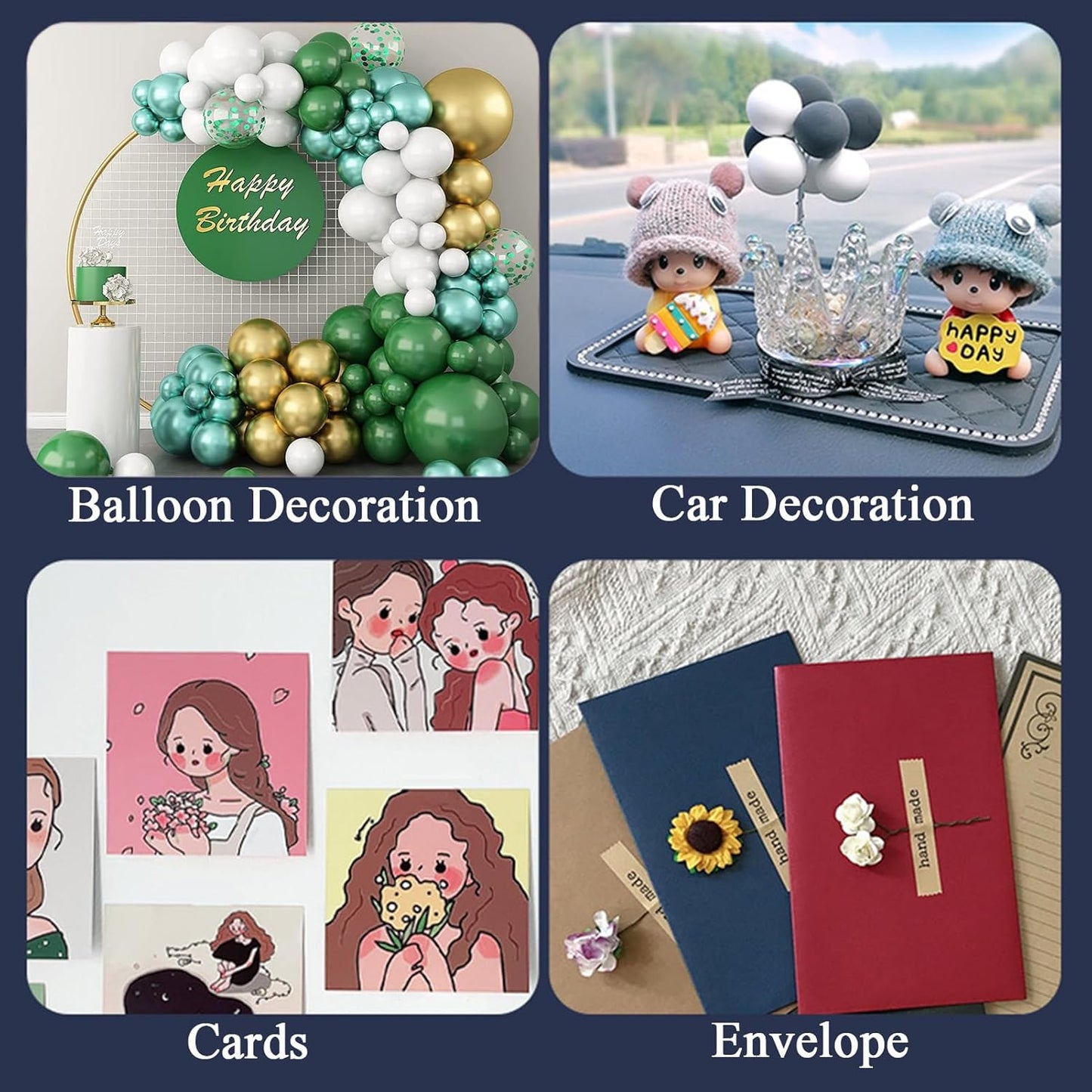 Adhesive Stick dots Two-Sided Sided Mounting Putty Stick Tack for Wall Hanging Crafts Balloons Festival Party Decorations,Clean Removable(0.31"*0.51"-500)